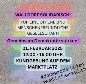 Kundgebung von Walldorf Solidarisch! am 1. Februar